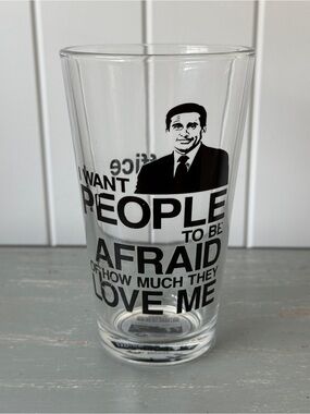The Office Love Me Pint Glass Drinkware Michael Scott | Collectors Item